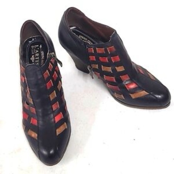 L’Artiste by Spring Step Brilliance Pump multi color leather woven unique - Picture 4 of 16